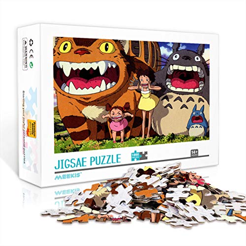 YITUOMO 1000 Stück Puzzles für Erwachsene Mein Nachbar Totoro Classic Puzzle Kinder Intellektuelle Gemälde Puzzlespiel Spielzeug Geschenk 38x26cm Cover