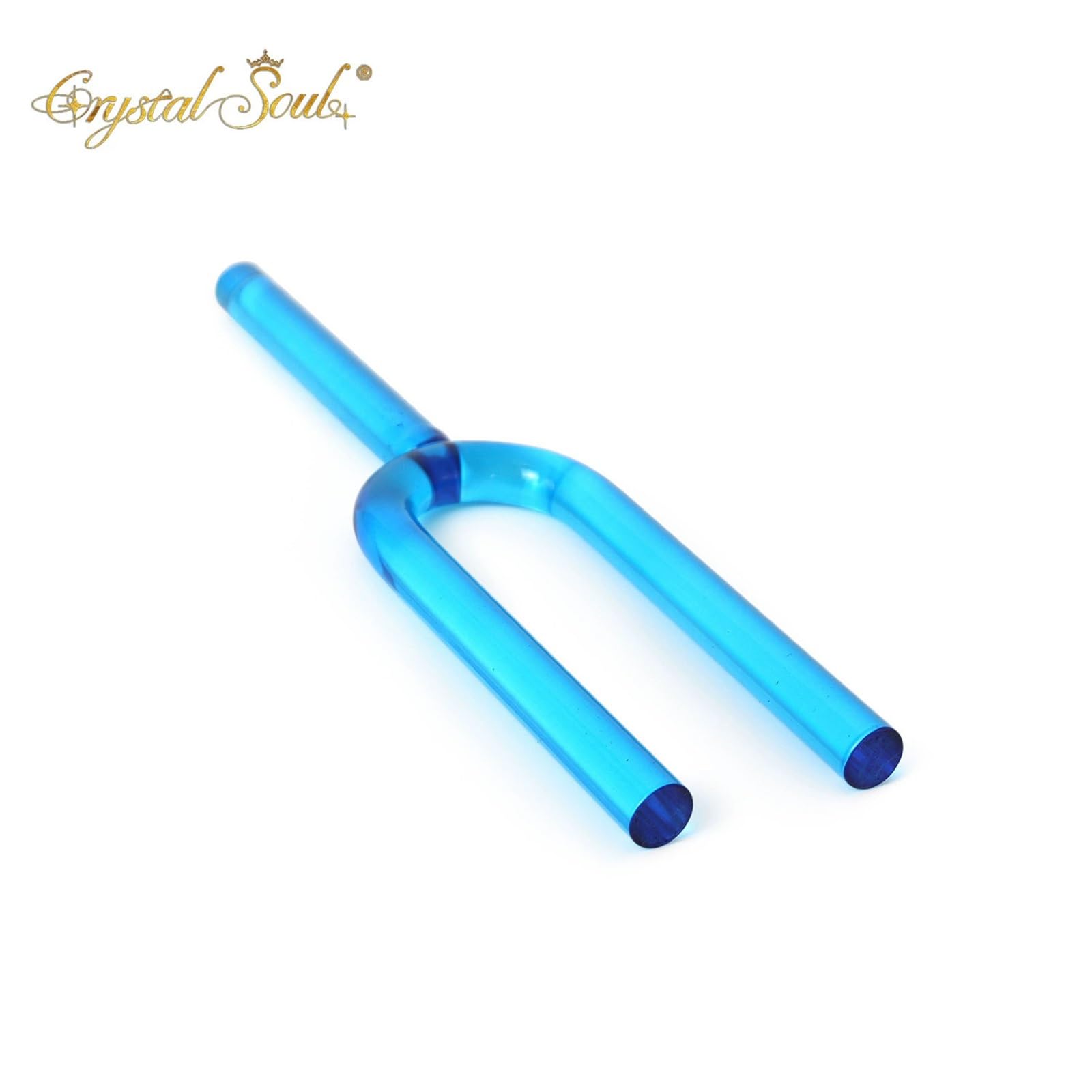 Diapason curativo in cristallo di quarzo naturale azzurro - 7 toni (da C a B), diapason curativo da 16 mm for yoga, meditazione e terapia del suono(440hz,G)