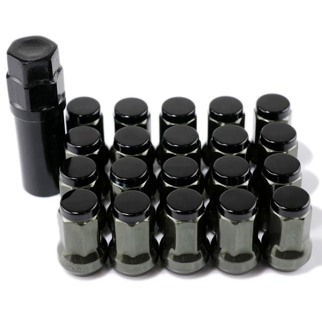 Tuerca De Rueda para Nissan, para Sukuzi, para Subaru, 20 Piezas Tuercas de Rueda de Acero para Coche M12x1.5/M12x1.25, Longitud 33mm