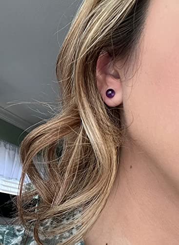 Natural Stone Studs Earrings Crystal Ball Birthstone Earrings Stud Fashion Sterling Silver Ear Jewelry Gift for Women Girl2