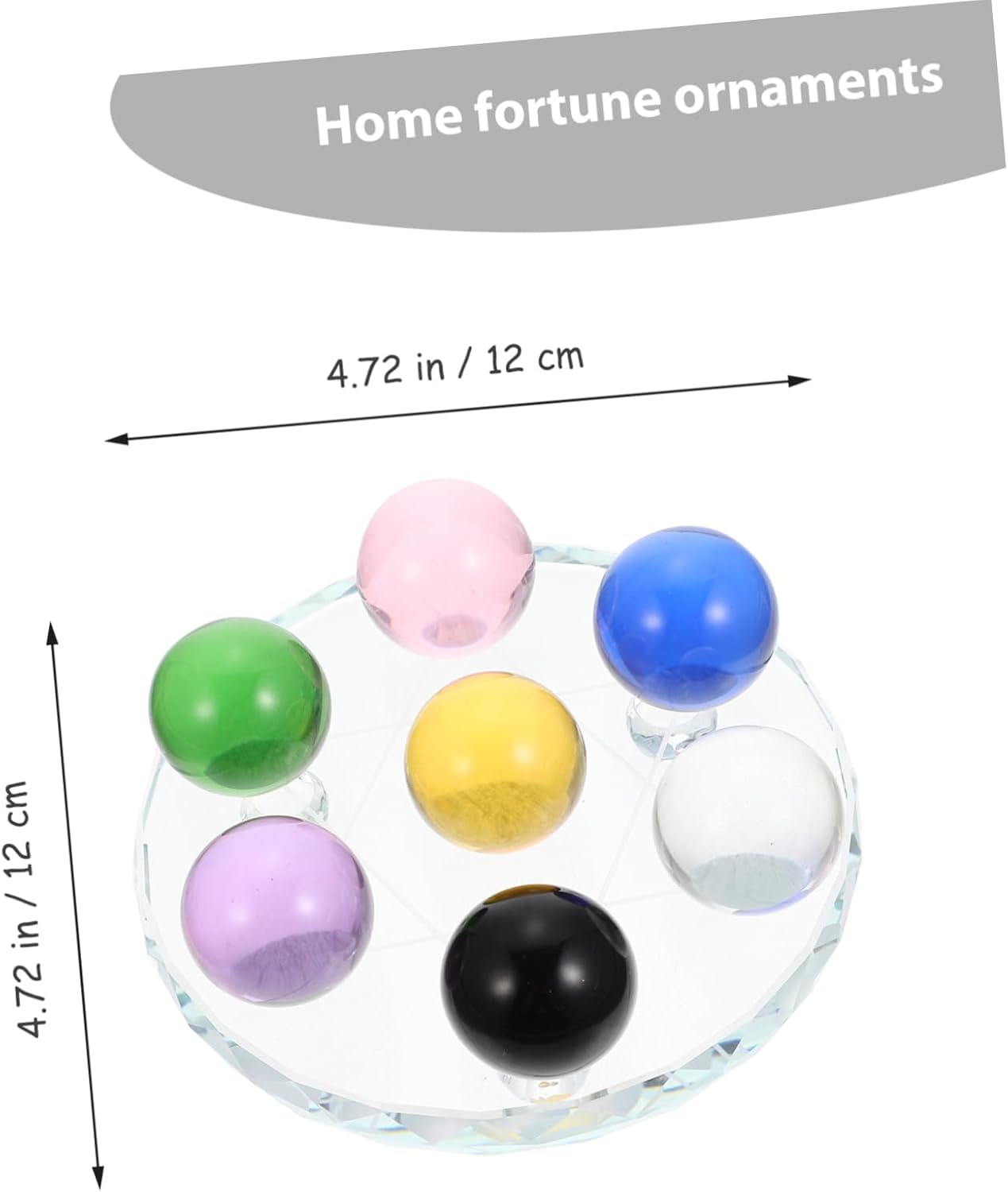 STOBAZA Five-Base Fortune Decorations Ingot Case Chakra Sphere Balls for Meditation Relaxing Decor for Desk
