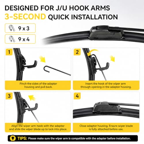 Image of DOG TAIL 22 inch Wiper Blades 2 Pack - All-Season - J Hook