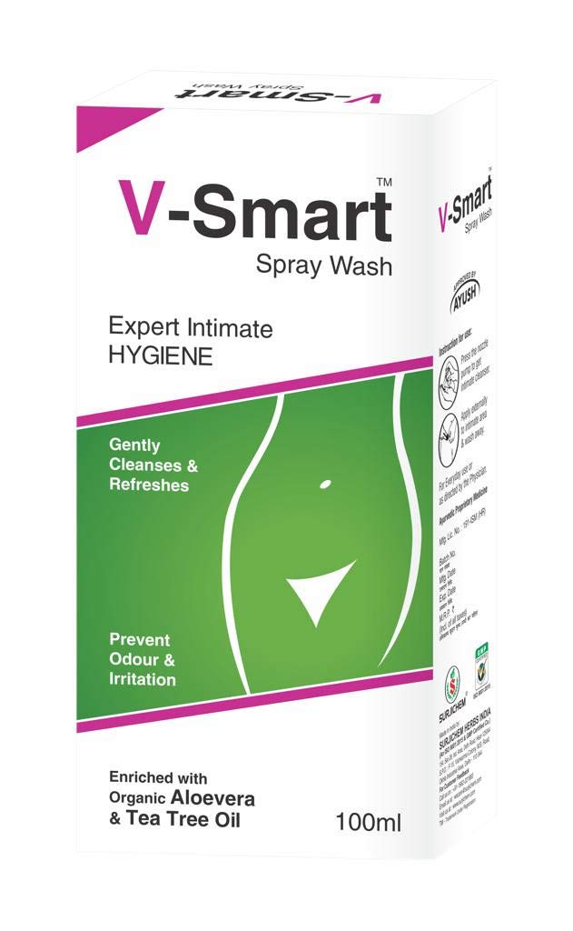 V-Smart Intimate Hygiene Spray Wash-Enriched With Aloe Vera &Tea Tree Oil (Set Of 2)
