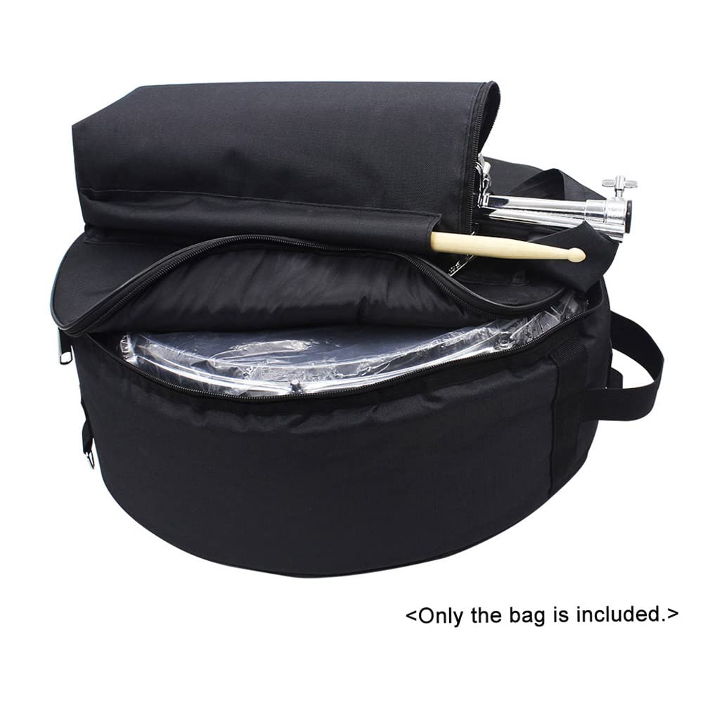 HUIOP Durable 35,5 cm Trommeltasche, Rucksack mit Schultergurt, Außentaschen, Trommeltasche