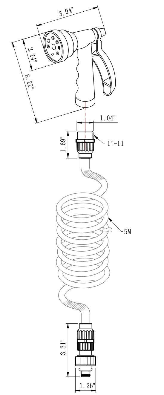 Dura Faucet DFSA187WT RV Exterior Quick Connect Sprayer