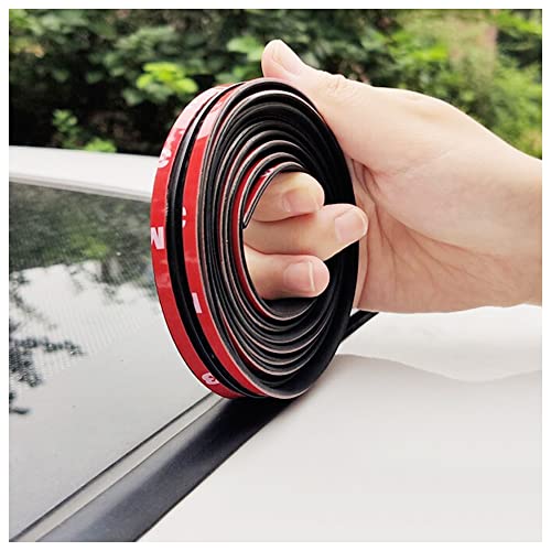 Image of Cuttable T-Car Sunroof Cover Seal Rubber Trim,Dust Proof&Weather Stripping for Windshield,Tailgate Adhesive Rubber Seal Strip (14mmx23Ft)