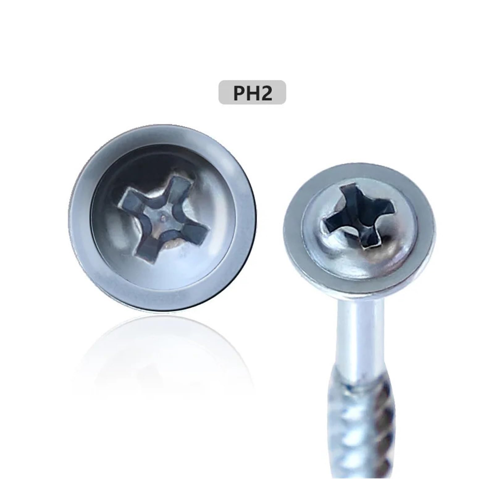 100 pezzi viti autofilettanti for foro obliquo antiruggine for la lavorazione del legno chiodi zincati ad alta resistenza for maschera for fori tascabili ST4-25/63mm(50mm)