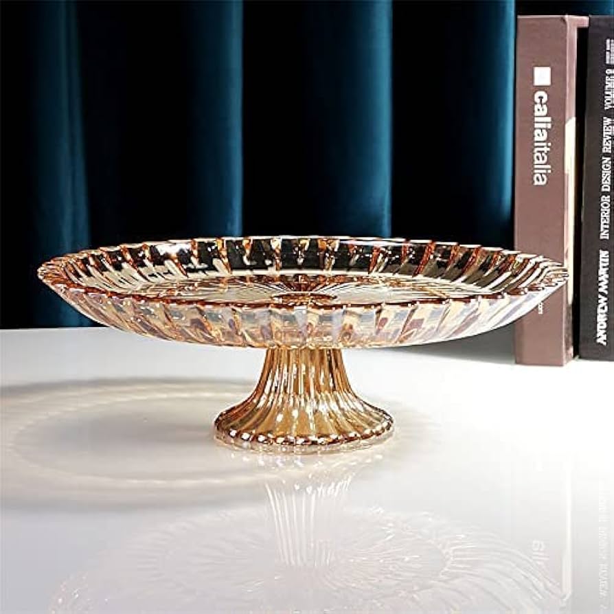 Amazon｜gannbarou 果物皿 ガラスコンポート お菓子皿 ガラスプレート