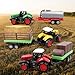 victob 3 Pack Farm Tractor Toys with Trailers – Diecast Plastic Detachable Alloy Tractors and Truck Toys for Kids, Perfect for Toddlers Boys Ages 3-8, Christmas Birthday Gift & Cake Toppers