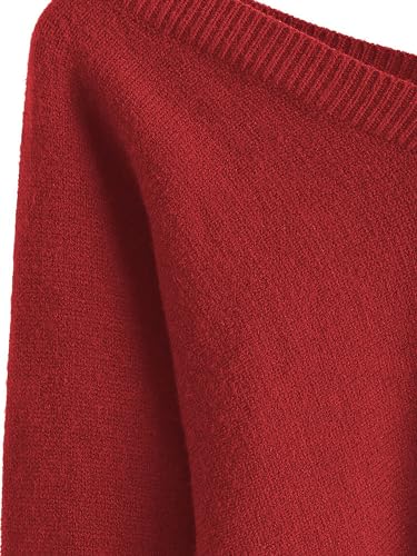 Image of ZAFUL Women's Cropped Sweater V-Neck Long Sleeve Pullover Jumper Knit Top | Crop Length, Ribbed Knit, Double V design, White sweater, Raglan sleeves, lantern sleeve, Fall & Winter, Loose fit, Oversized