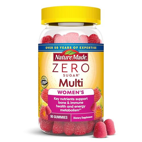 Nature Made Zero Sugar Multivitamin Womens Gummies 90 Sugar Free Gummies