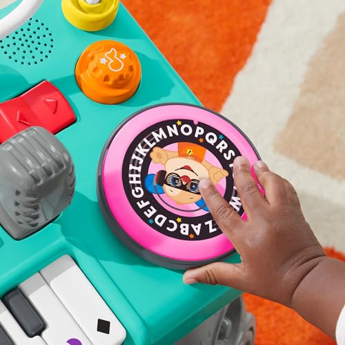 Image of Fisher-Price My DJ Activity Table Laugh & Wake | Baby Activity Table Luminous and Musical | Progressive Learning Toy from 6 Months | 3 Modes and Over 100 Sounds, Version: Polish, HRB65