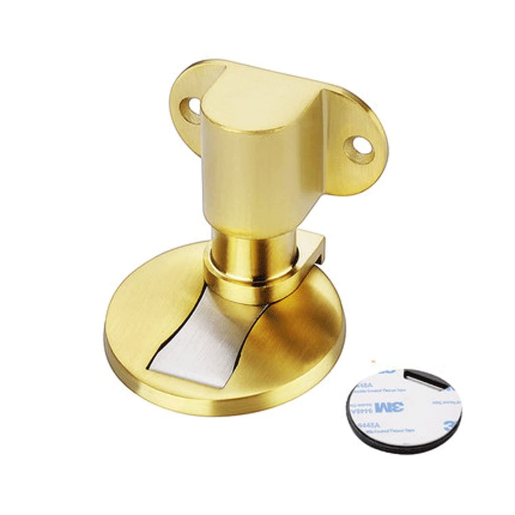Door Stopper,Doorstops,Stainless Steel Perforated-Free Stop Toilet Anti-Collision Artifact Touch Wall Suction