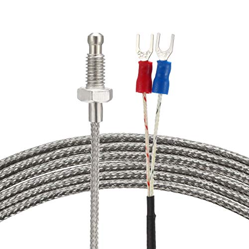 uxcell K Type Thermocouple 0-600C M6 Temperature Sensor Probe 16ft