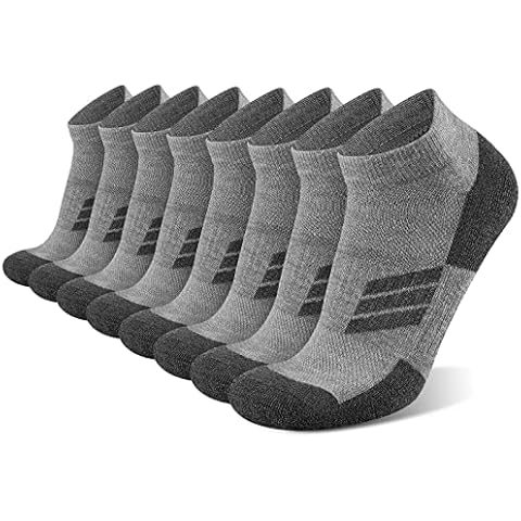 COOPLUS 8 Pairs Mens Cushioned Ankle Socks Cover