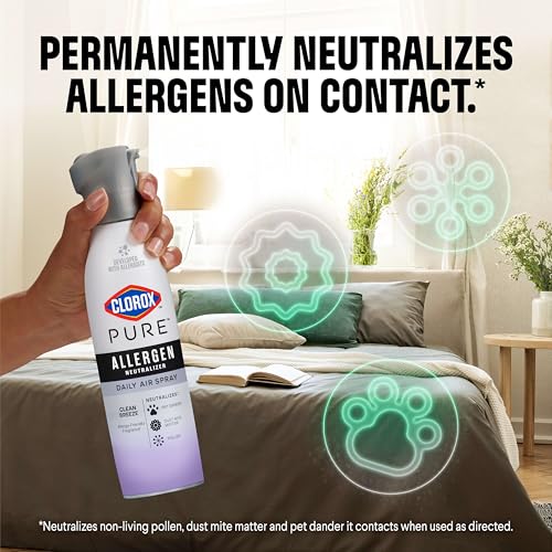 Image of Clorox PURE Allergen Neutralizer Daily Air Spray, Nighttime Calm, 8 Ounces (Pack of 2)