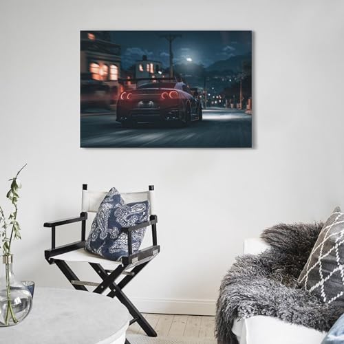 Poster Skyline GTR pour chambre toile déco moderne 50x75 cm - 5