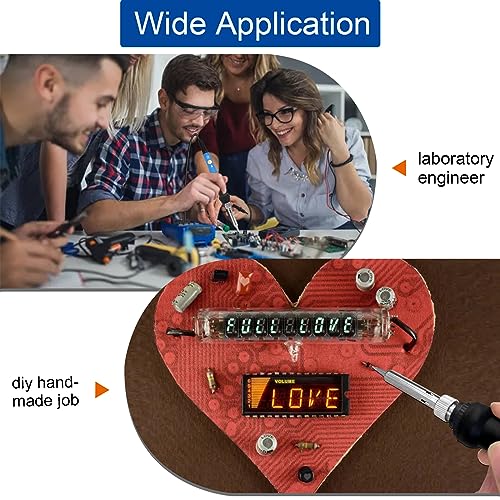Image of Soldering Iron Kit, Vanwoke 60 W Precision Tin Soldering Iron with Adjustable Temperature 200 ~ 480 C, On /Off Switch, 5 Soldering Iron Tips for Daily Soldering Repair