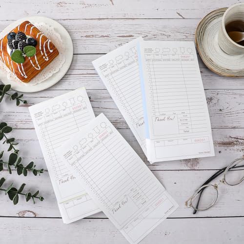 Cheques de invitados Qilery de 3 partes con papel sin carbono marrón y blanco 5