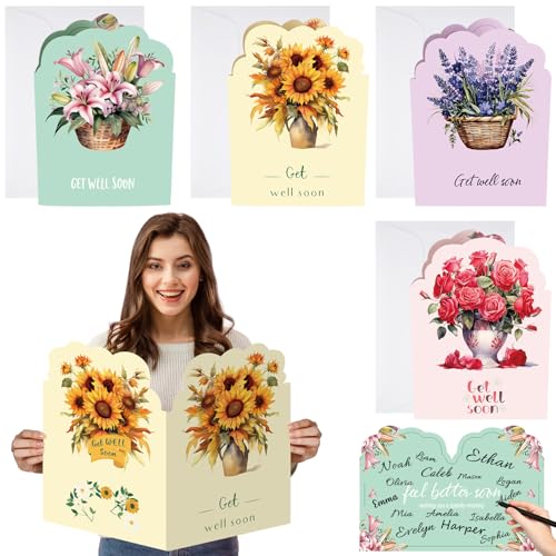 VioraWhite (BIzCg) LTCY Get Well SoonJ[h t 17.3 x 11.8C` ԕfUC J[h ɃbZ[WĂ܂ p̎ ItBX @җp Mtg