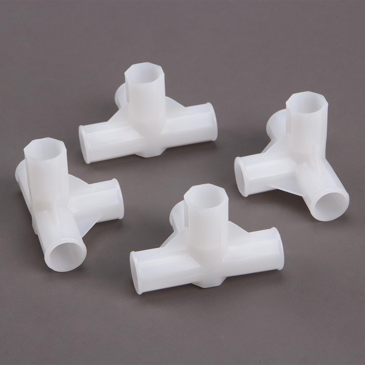 ZORZA 10Pcs 4-Way 5-Hole Plastic Shoe Rack Corner Connectors White Shoe Rack Accessories for Clothes Drying Rack,Canvas Cupboard Poles,Wardrobe Replacement Parts