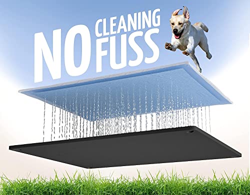 Image of Skywin TidyFriend 2 Pk Pee Pad Holder Tray for 30 inch x 23 inch Pee Pads with Corner Lock Holes, Raised Edges, Non-Spill, Easy to Clean Silicone Dog Potty Tray Holder, for Indoor Floor Protection (Black)
