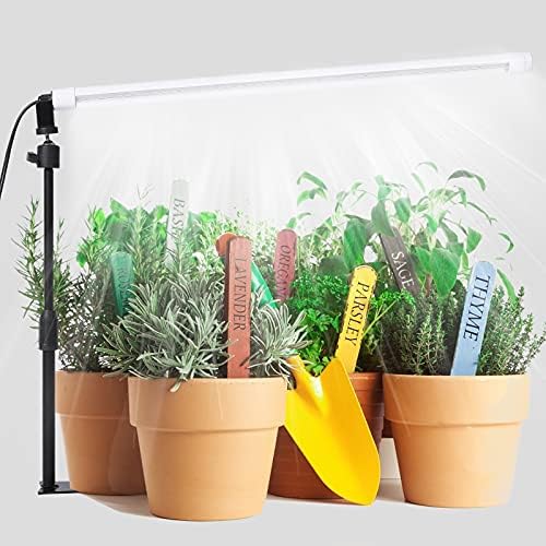 Standing LED Grow Light,Adjustable 2ft T8 Bar Plant Light, White 4500K Full Spectrum Plant Grow Lamp on Stand for Indoor Plants Seed Starting, Seedlings, Veg, Flower