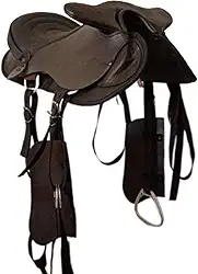 Sela com cabeça para trabalho, lida ou passeio completa Preta