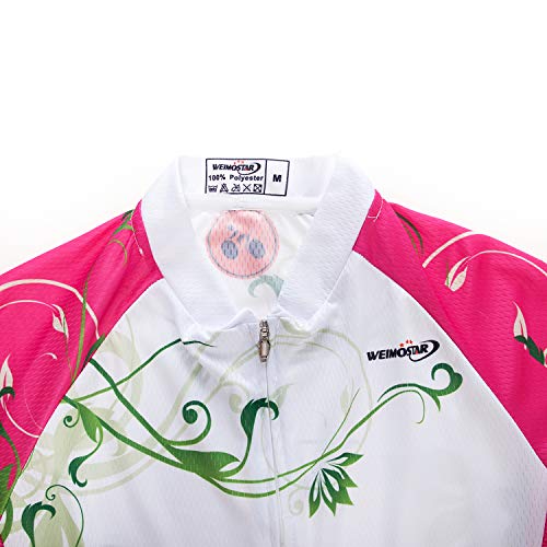 Camisa feminina de ciclismo camisa de verão manga curta com zíper completo camisa de bicicleta, Bran