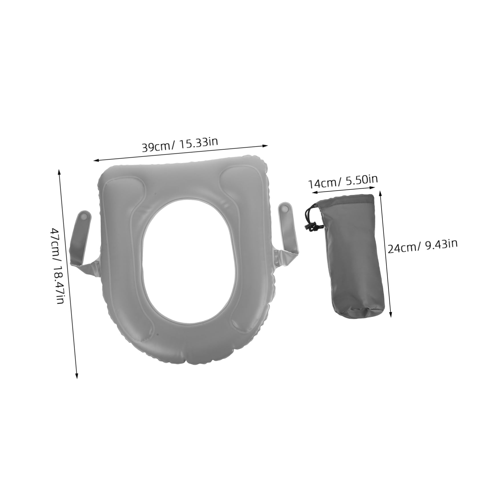 minkissy Travelfriendly Inflatable Seat Cushion PVC Mattress for Elderly Shower Chair Cushion Toilet Seat Pad Easy to Install for Ages