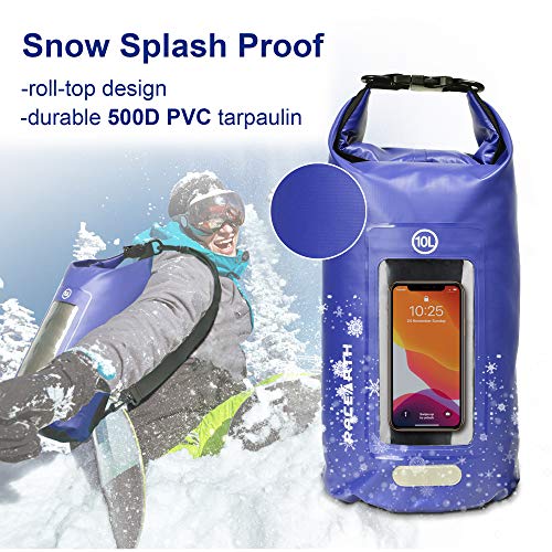 image for PACEARTH Snow Splash Proof Dry Bag, 10L 20L 30L Dry Storage Bag Backpa