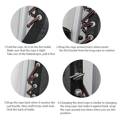image for UNEEDE 4 Cords Zero Gravity Chair Replacement Cord, Antigravity Chair 