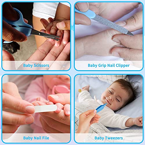 Qunlions life Baby Grooming Kit, Infant Safety Care Set with Hair Brush Comb Nail Clipper Nasal Aspirator,Baby Essentials Kit for Newborn Girls Boys