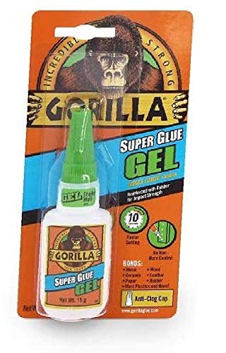 Gorilla Super Glue Gel, 15 Gram, Clear, (Pack of 1)-New Gorilla Super Glue Gel, 15 Gram, Clear, (Pack of 1) Gorilla Super Glue Gel, 15 Gram, Clear, (Pack of 1)