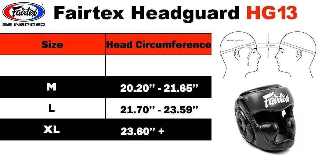 Fairtex Headgear Head Guard Super Sparring HG3, HG10, HG13 Diagonal Vision for Muay Thai, Boxing, Kickboxing : Sports & Outdoors