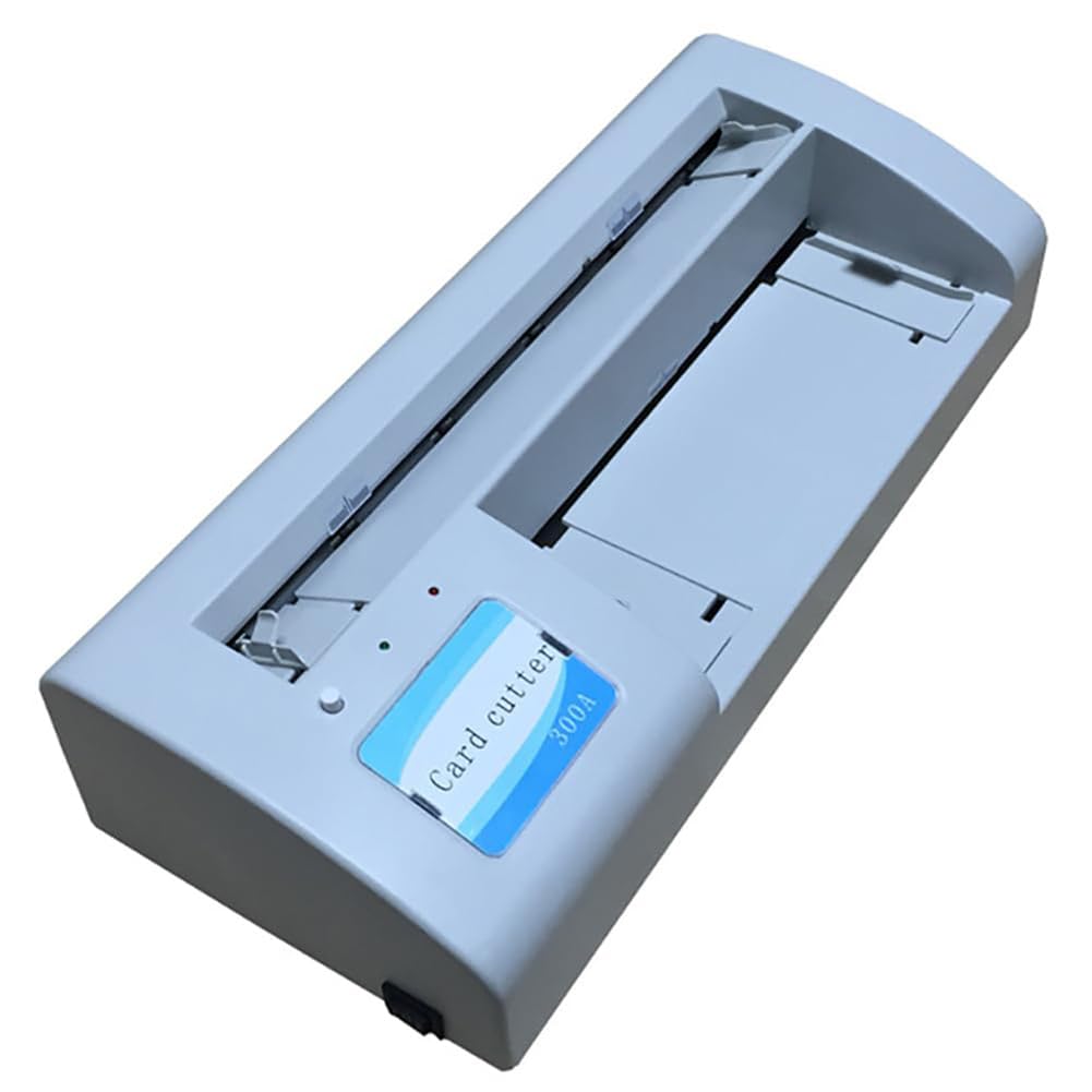 Taglierina elettrica per biglietti da visita, taglierino per biglietti da visita, induzione automatica, per carta da 8,9 x 5,3 cm e A4, velocità di taglio 30 pezzi/minuto, biglietti da visita con