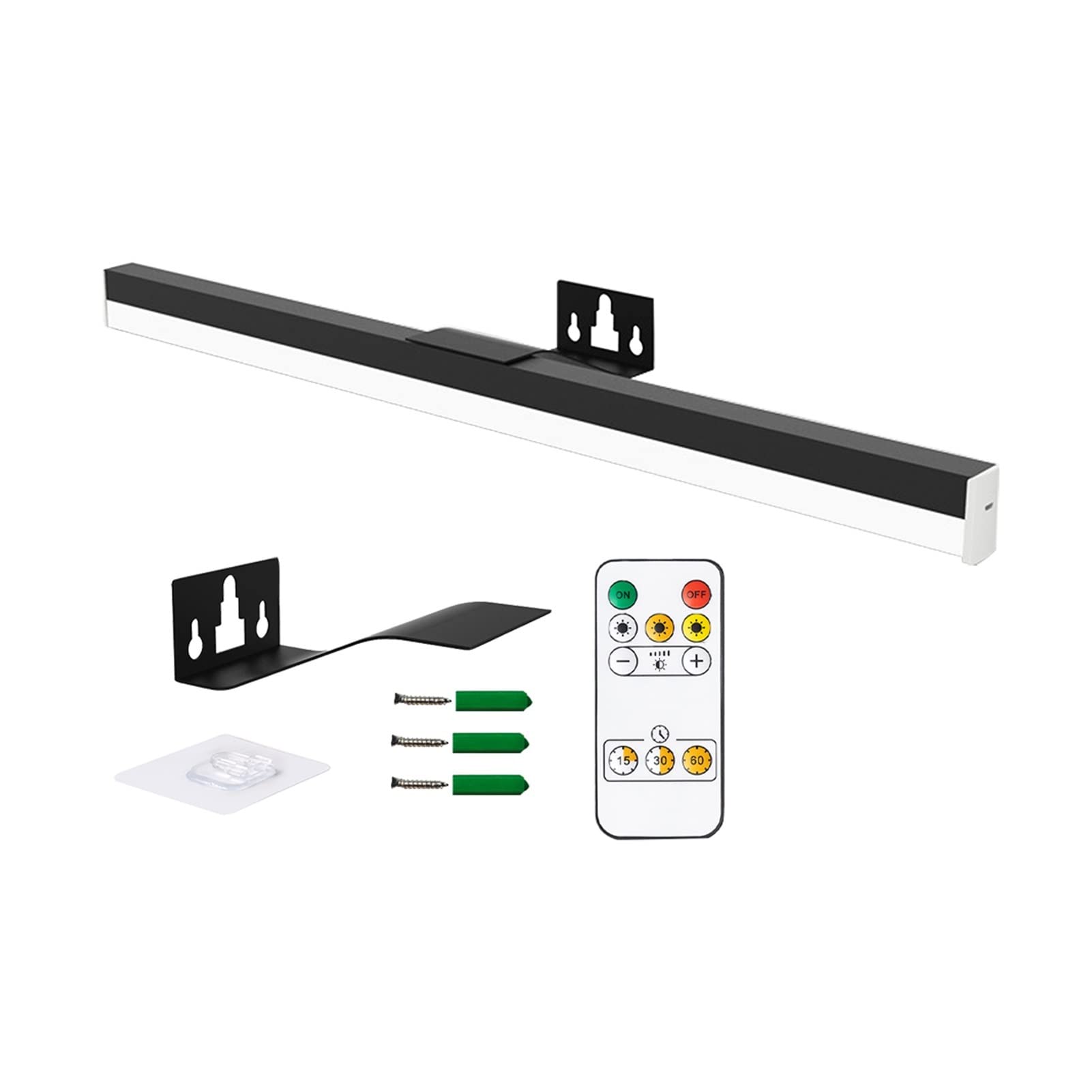 Luz Led Para Cuadros, 1 pieza de luz de imagen Led con Control remoto, pantalla de galería ajustable de 10 niveles, retrato artístico, pintura, lámpara de pared, recargable por Usb Para IluminacióN Co