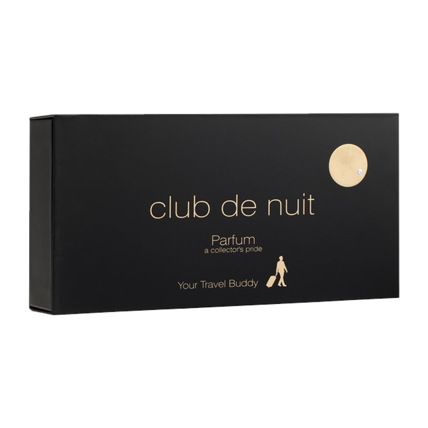 Armaf Club De Nuit Intense - Fruity, Woody, Amber - 4 Stück Travel Set for Men (12ml EDP Spray + 12ml Duftkonzentrat + Luxus Case + Pouch)