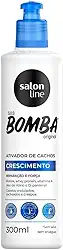 Salon Line, Ativador de Cachos, SOS Bomba, Crescimento, Reparação e Força - Cabelos Ondulados, Cacheados e Crespos, 300 ml