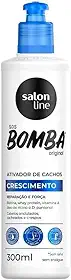 Salon Line, Ativador de Cachos, SOS Bomba, Crescimento, Reparação e Força - Cabelos Ondulados, Cacheados e Crespos, 300 ml