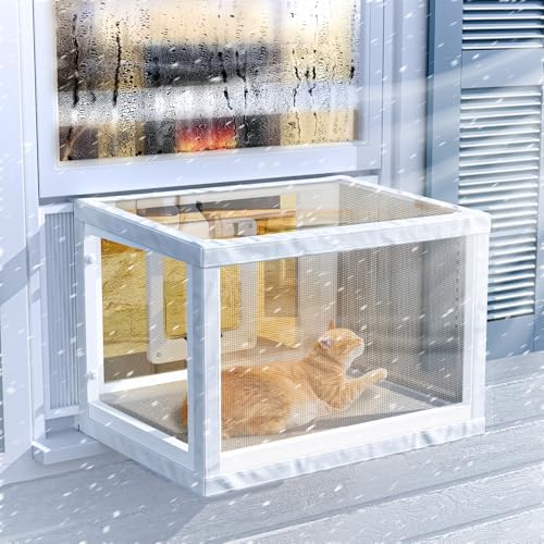 GDLF Winter Cat Window Box – Cat Window Perch Catio with Windproo...