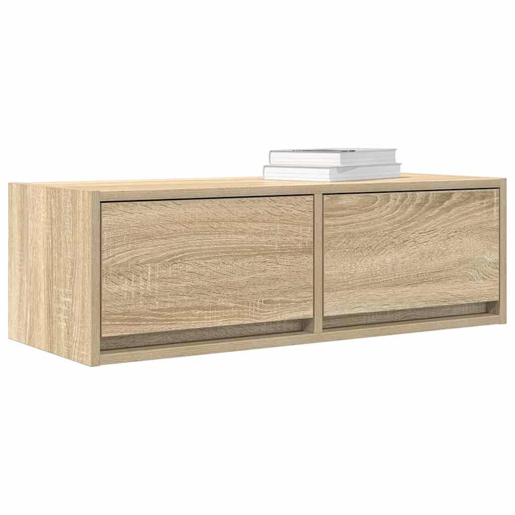 Szafki pod telewizor 2 szt. dąb sonoma konsola szafka na media do recepcji gabinetu 80 x 31 x 25,5 cm materiał drewnopochodny