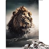 Puzzle da 1000 pezzi per adulti colorato Fire Tigers Premium cartone ad incastro preciso impegnativo regali di gioco 26 x 38 cm