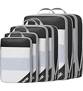 BAGAIL 6 Set/8 Set Compression Packing Cubes, Ultralight Expandable Packing Organizers for Carry ...