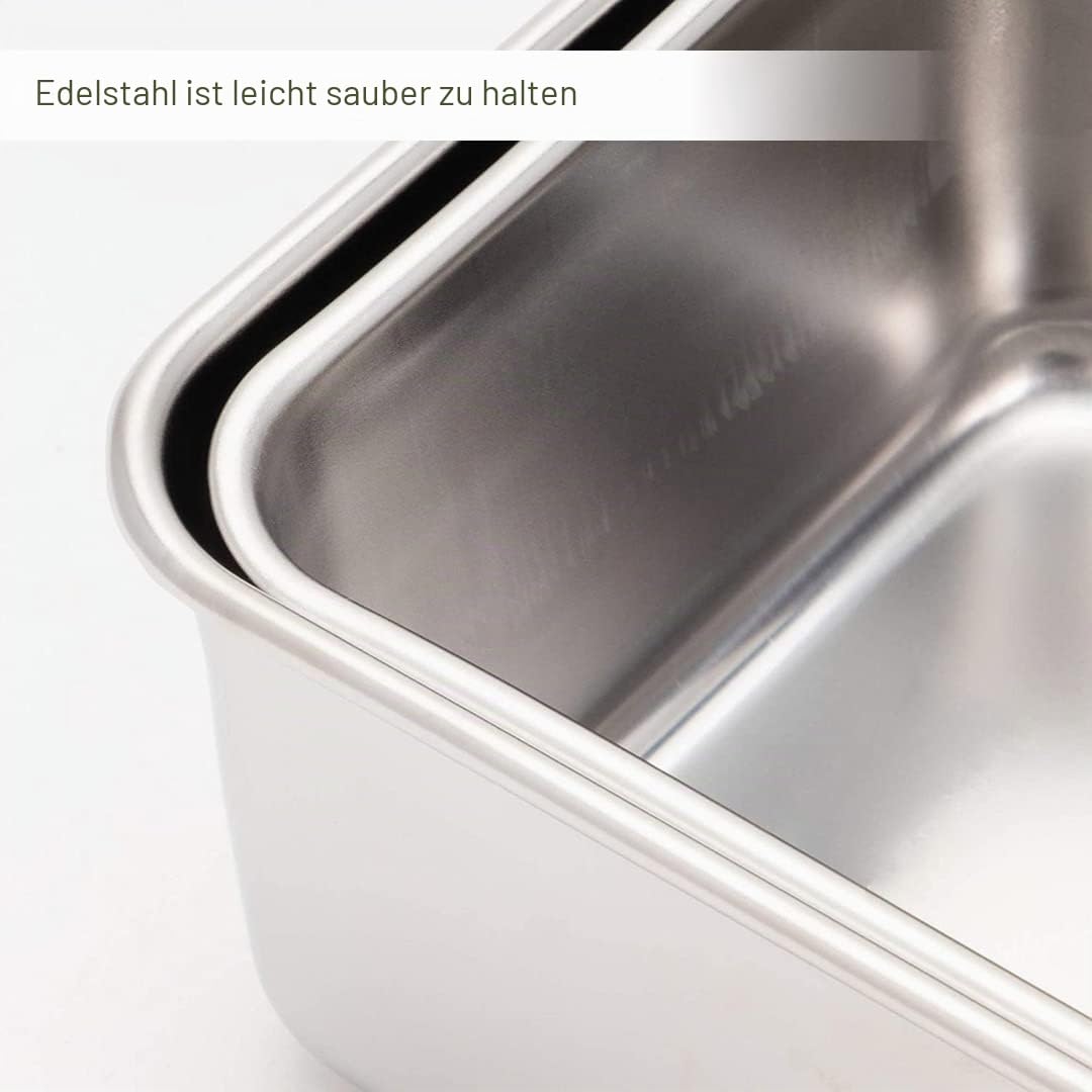 Gewürzbehälter aus Edelstahl, Yakumi-Pfanne, Gewürz-Aufbewahrungsbox, Tablett mit Deckel, hergestellt in Japan (3 Behälter)