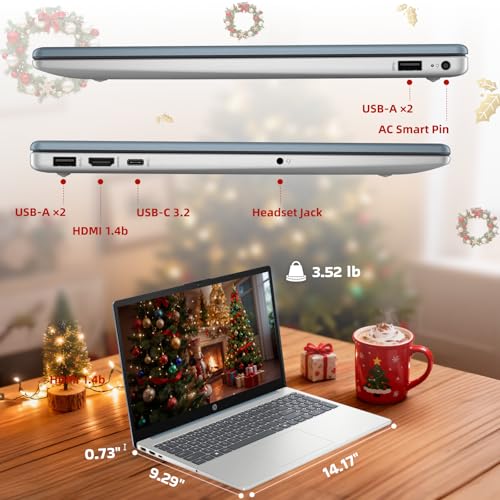 Image of HP Touchscreen Laptop 2026 - Windows 11 Pro, 15.6 inch FHD Touch, Intel Core i3‑N305, Wi‑Fi 6, Copilot AI, Long Battery Life, Business Laptop for Study & Work, w /Redragon Kit, Blue, 16GB RAM, 512GB SSD