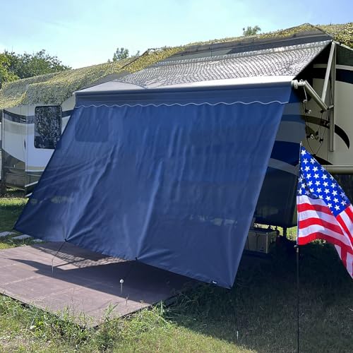 Dulepax RV Awning Shade Screen 8X203 Black Mesh RV
