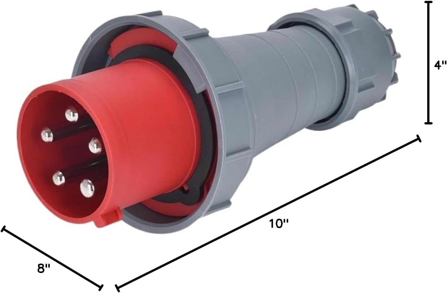 IP67 Industrial Waterproof Plug Connector 63A/125A 3P 4P 5P Surface Panel Mount Socket Electrical(Connector4P 63A)