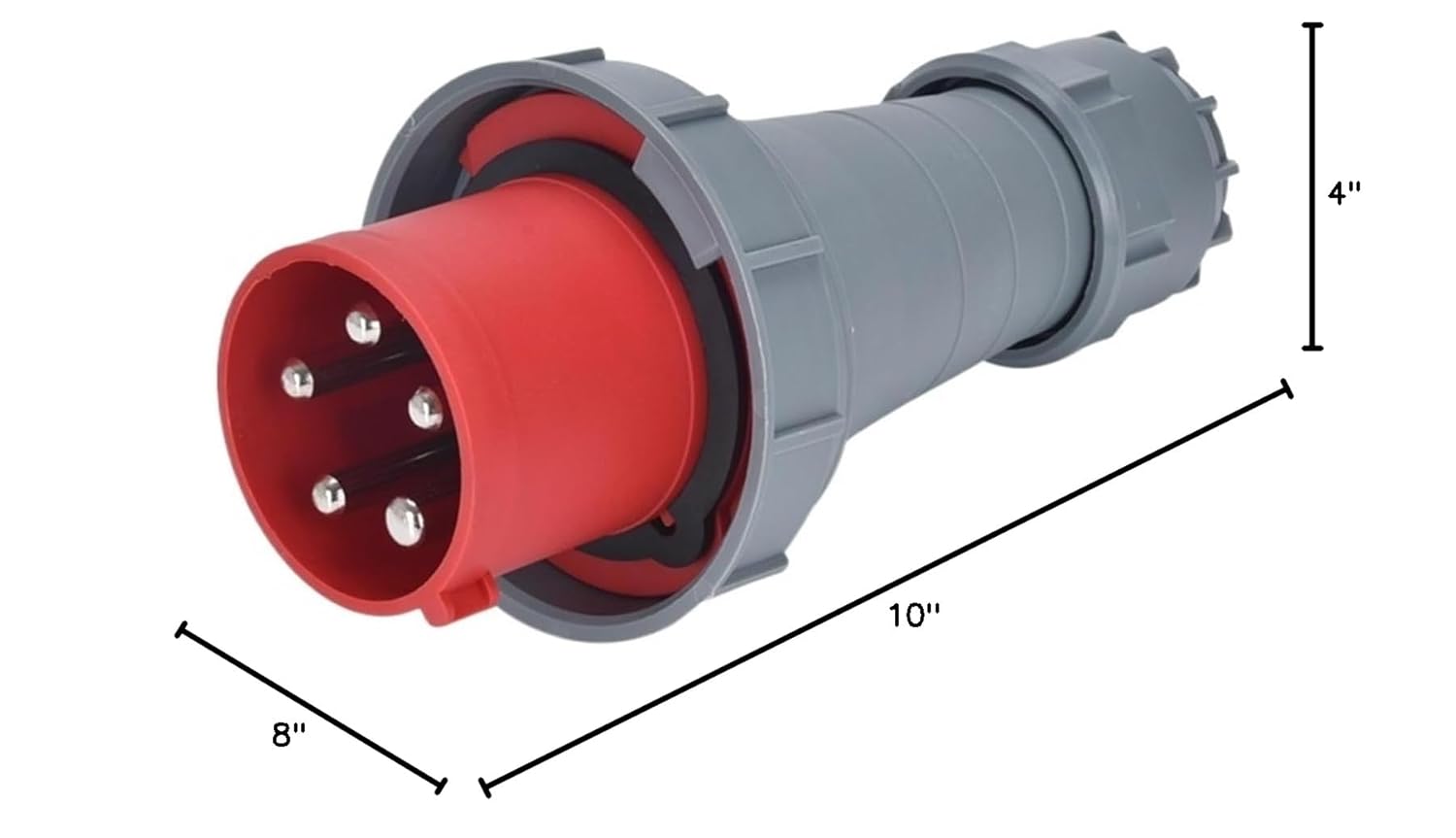 IP67 Industrial Waterproof Plug Connector 63A/125A 3P 4P 5P Surface Panel Mount Socket Industrial Plug Electrical Connector(Connector3P 63A)