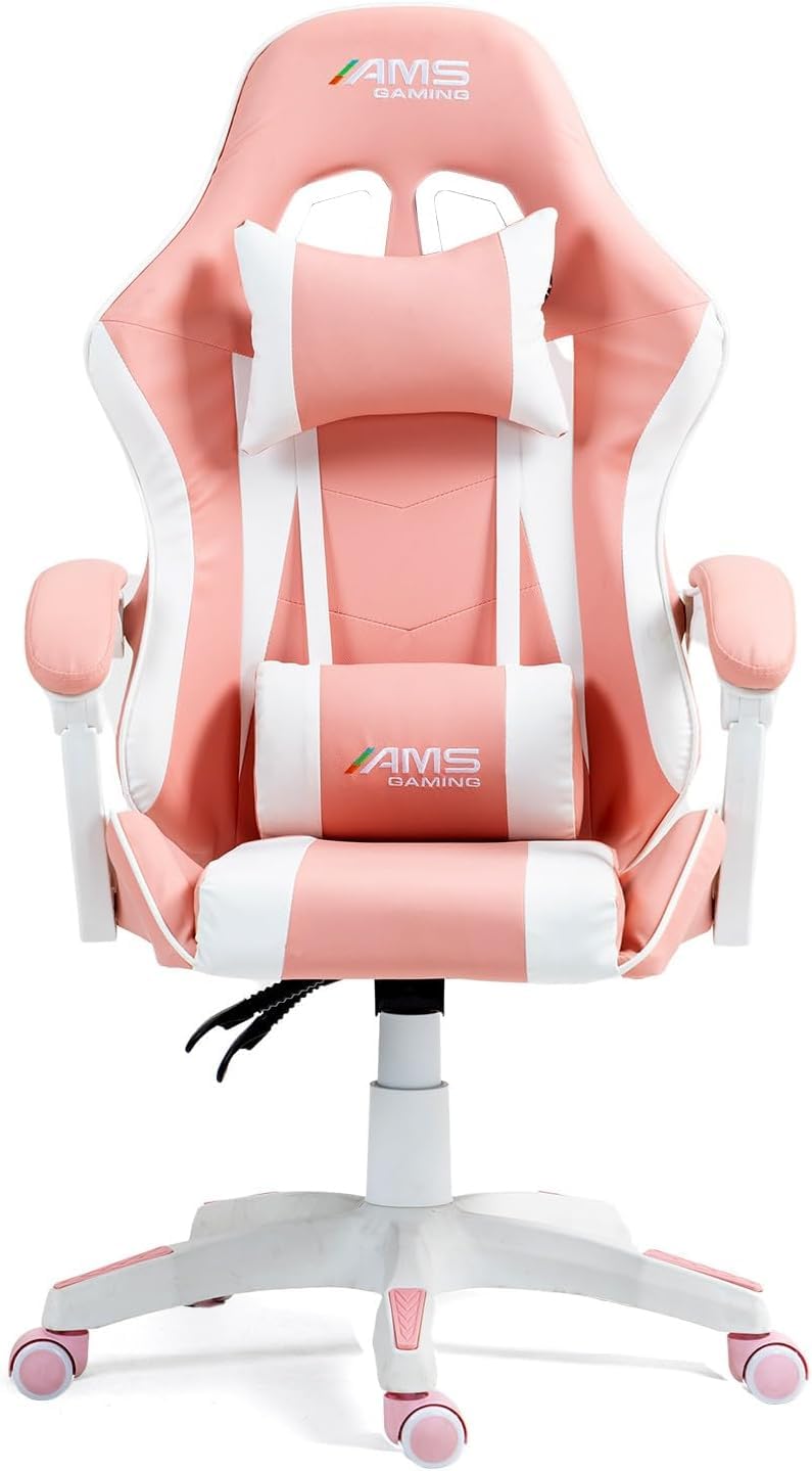 Sedia da Ufficio Ergonomica con Schienale a Rete, Reclinabile 135°, Cuscino Lombare, Nero